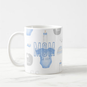 Mug Nouvelle année de maman établie avec le nom du béb
