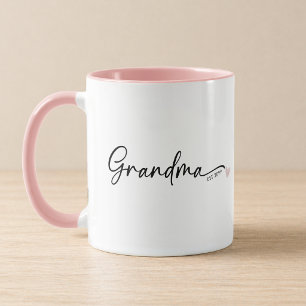 Mug Nouvelle grand-mère année d'établissement écriture