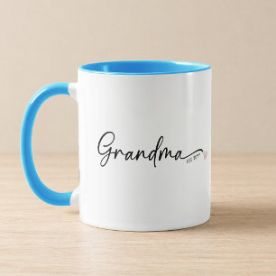 Mug Nouvelle grand-mère année d'établissement écriture