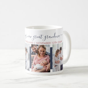 Mug Nouvelle Grande Grand-Mamie 4 Photo Personnalisée