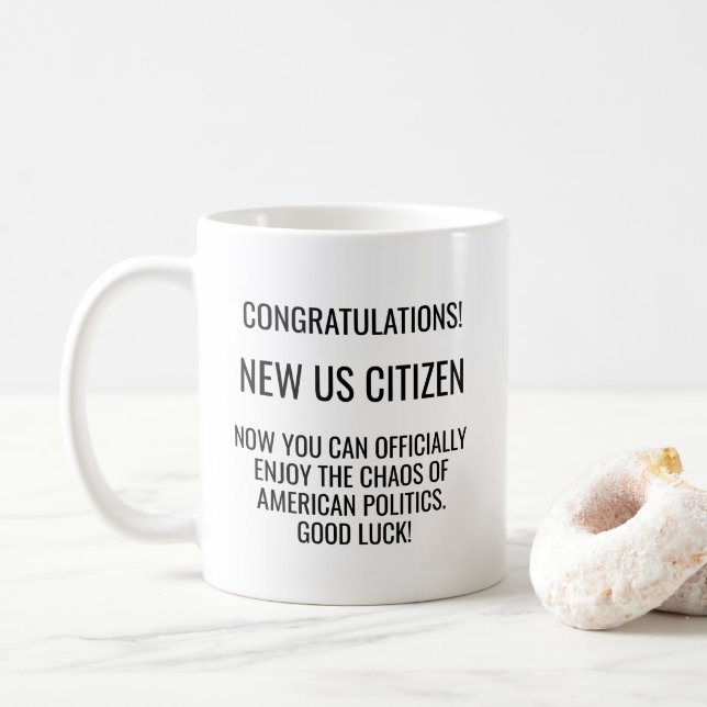 Mug Nouvelle naturalisation citoyenne américaine améri (Avec donut)