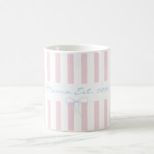 Mug Nouvelle rosewater rose rayée pour l'appréciation