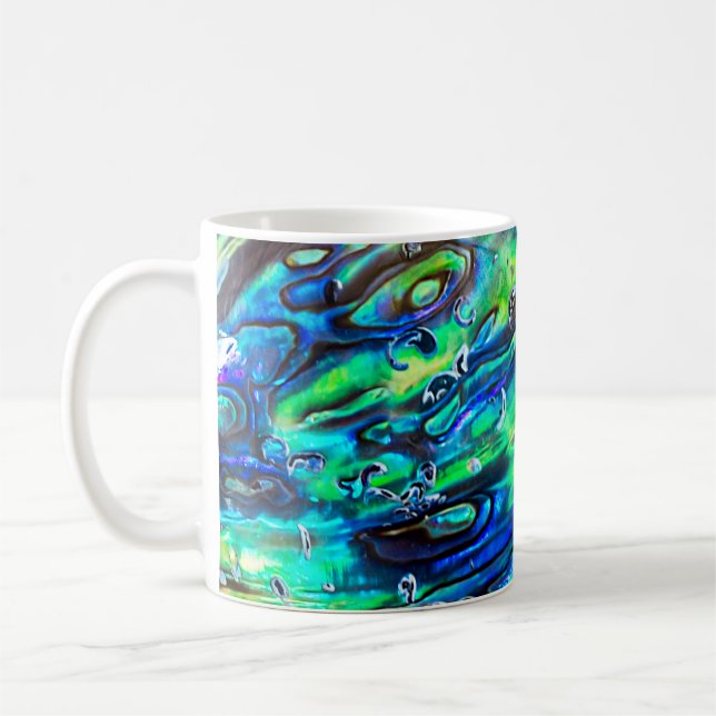 Mug Nouvelle-Zélande Abalone Paua Shell Motif 1 (Gauche)