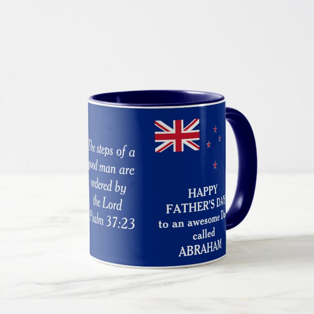 Mug NOUVELLE-ZÉLANDE Happy Fête des pères AWESOME PAPA (Devant droit)