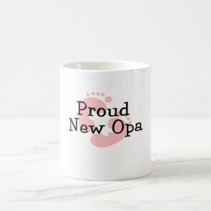 Mug Nouvelles empreintes de pas fières de bébé d'Opa