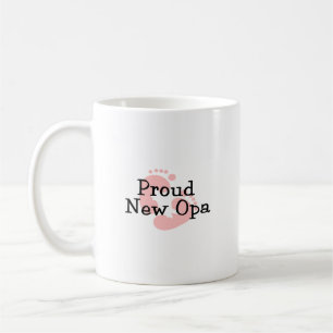 Mug Nouvelles empreintes de pas fières de bébé d'Opa