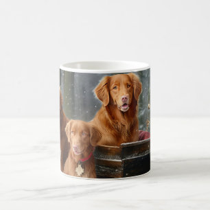 Mug Nova Scotia Duck Toller Retriever Traîneau enneigé
