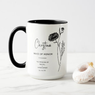 Mug Novembre Maid of Honor Fleur de chrysanthème