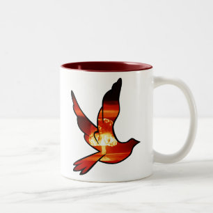 Mug nuage de champignon de la colombe atomique