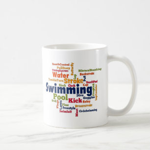 Mug Nuage de mots de natation