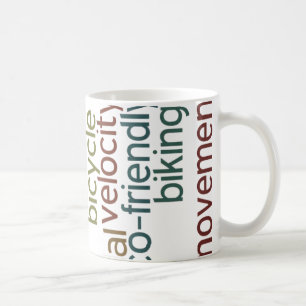 Mug nuage de mots de vélo