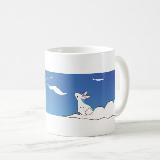 Mug Nuage regardant le boug de lapin du ciel