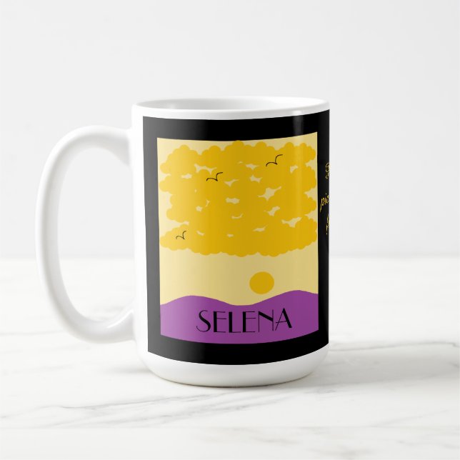 Mug Nuages de coucher de soleil sur les collines pourp (Gauche)