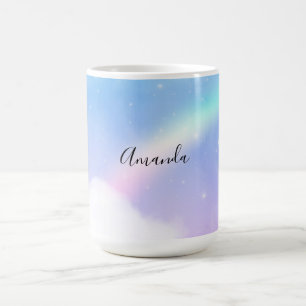 Mug Nuages pastel magiques et arc-en-ciel