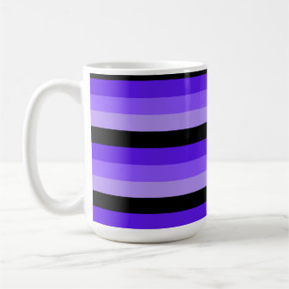 Mug Nuances de rayures violettes avec noir