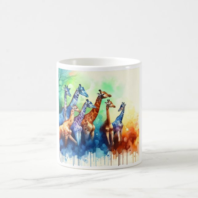 Mug Nubian Giraffes AREF2202 - Watercolor (Centre)