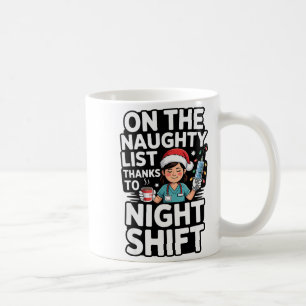 Mug Nuit Cute Xmas Shift Infirmière Noël Pour Healthca