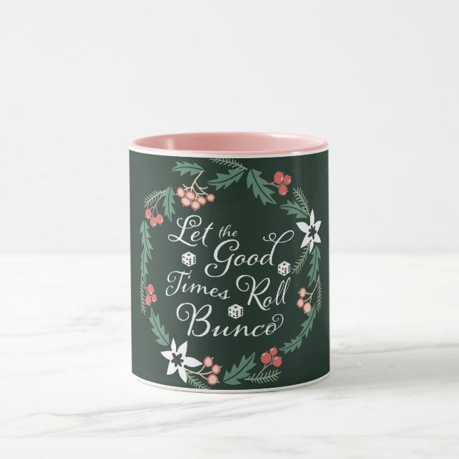 Mug Nuit de jeu de matrices de Noël de Bunco décembre (Centre)