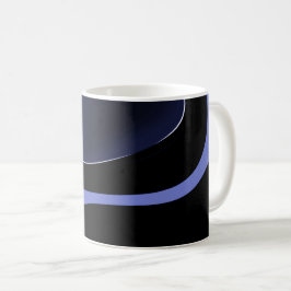 Mug Nuit de la Comète : Bleu Abstrait, Violet & Noir