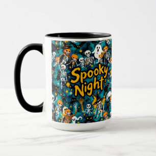 Mug Nuit déplaisante, Halloween, par Natasha Us