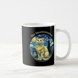 Mug Nuit Étoilée Chat Drôle Le Meowsterece Van Gogh Hu