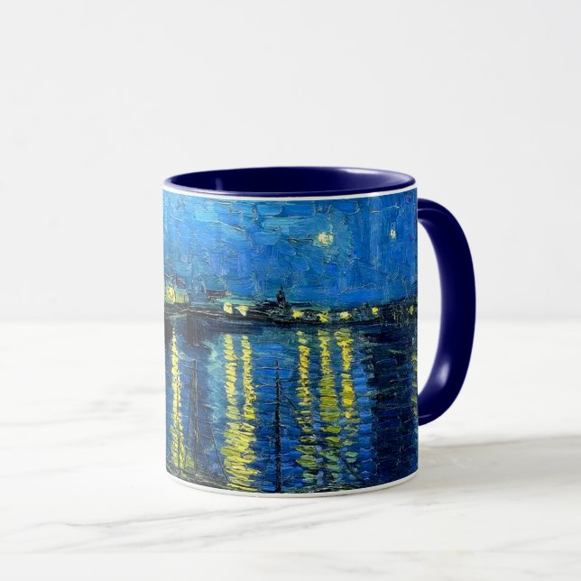 Mug Nuit étoilée sur le Rhône - Vincent Van Gogh Art (Devant droit)