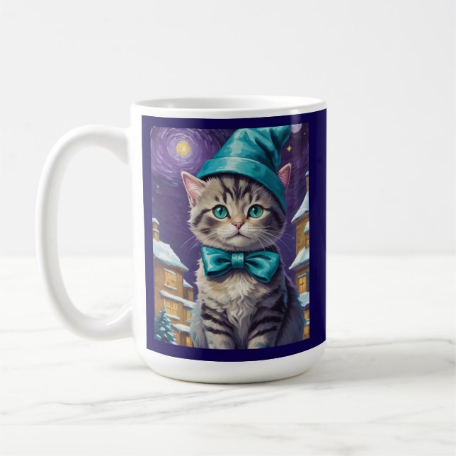 Mug Nuit étoilée vintage de Noël (Gauche)