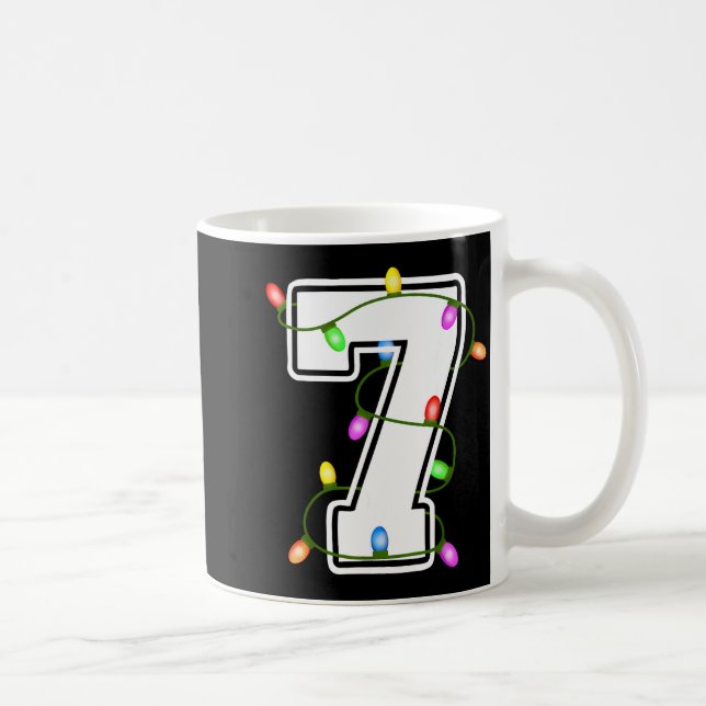 Mug Number 7 7th Birthday Boy Christmas Happy Birthday (Droite)