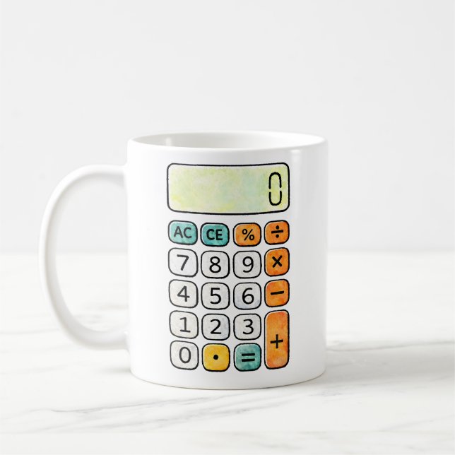 Mug Number Day Calculator Math Design for Kids (Gauche)