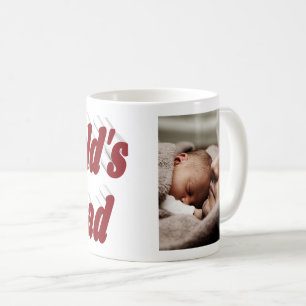 Mug Numéro 1 Papa Fête des pères photo texte bordeaux