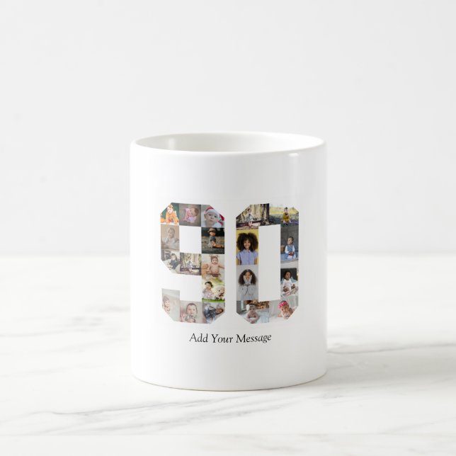 Mug Numéro 90 - Collage photo (Centre)