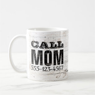 Mug Numéro de téléphone de maman d'appel