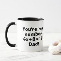 Numéro Un Papa Math Amoureux Drôle Fête des pères