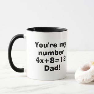 Mug Numéro Un Papa Math Lover Funny Fête des pères 