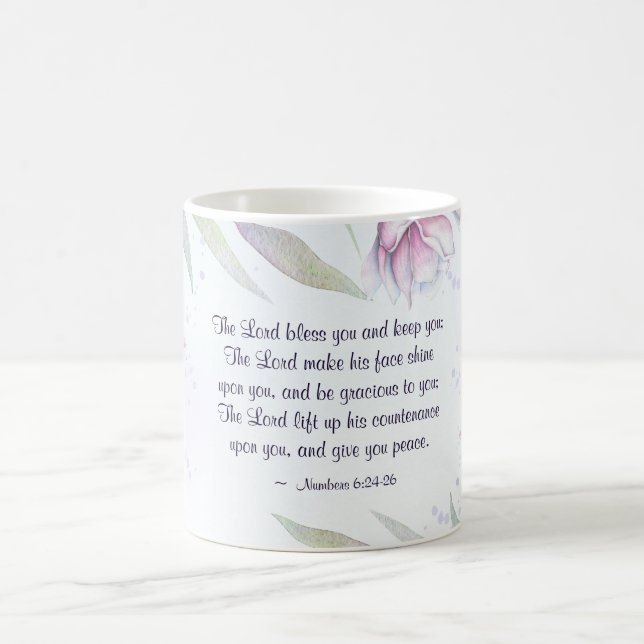 Mug Numéros 6:24-26 Le Seigneur Vous Bénit, Verse Bibl (Centre)