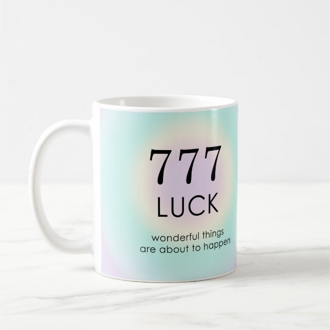 Mug Numéros d'ange Numérologie 777 Motivation de la ch (Gauche)