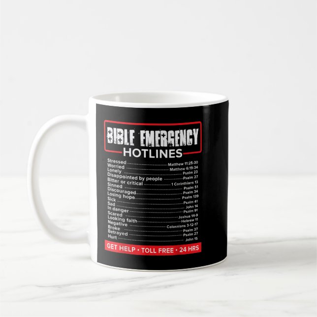 Mug Numéros d'urgence biblique (Gauche)