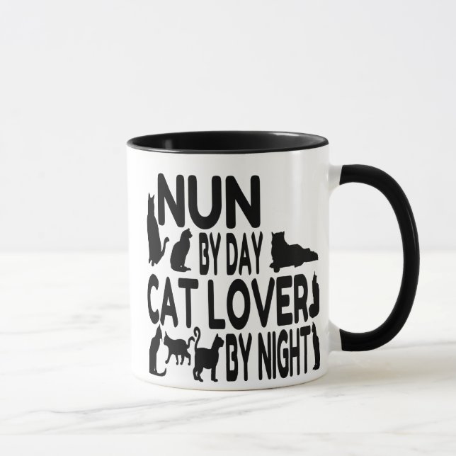 Mug Nun Amoureux des chats (Droite)