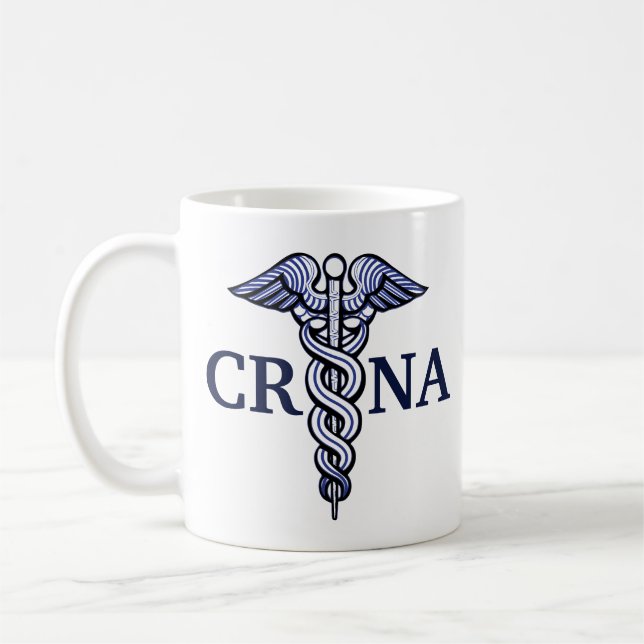 Mug Nurse Anesthetist Caduceus Nom personnalisable 11o (Gauche)