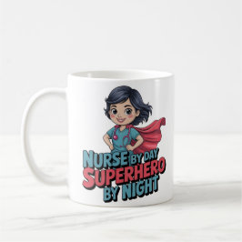 Mug Nurse By Day Superhero By Night Funny Nurse Coffee