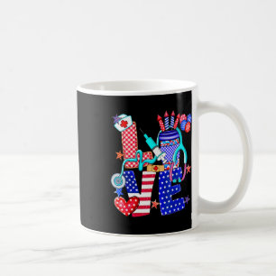 Mug Nurse Love 4 juillet American Flag Memorial Day