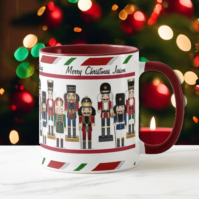 Mug Nutcracker Personnalisez Nom et voeux de Noël (Créateur téléchargé)