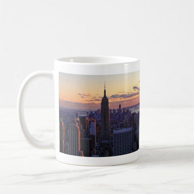 Mug NYC Skyline juste avant le coucher du soleil (Gauche)