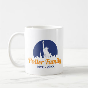Mug NYC Statue de la Liberté Silhouette Voyage de fami