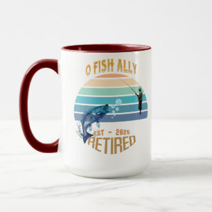 Mug ☕ 🎣 "O-Fish-Ally Retraité : Morning Bliss 2025 !"