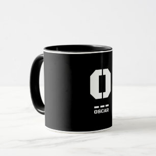 Mug O(Oscar) OTAN Alphabet phonétique et code morse