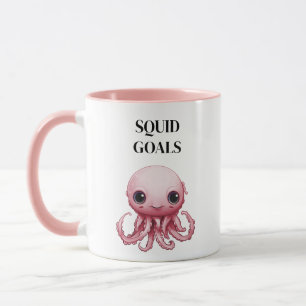 Mug Objectifs de calamar Rose Gêné