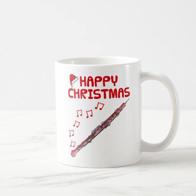 Mug Oboe Christmas Woodwind Musicien de musique Enseig (Droite)