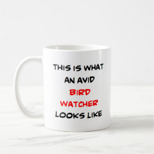 Mug observateur d'oiseaux, avide