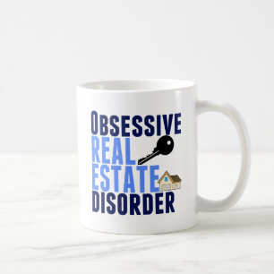 Mug Obsessionnel Trouble immobilier drôle